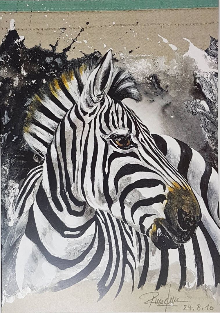 Glückwunschkarte Zebra