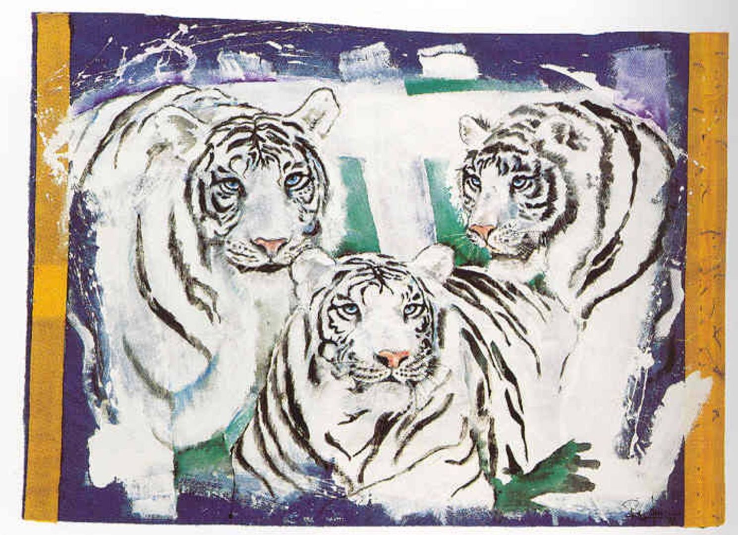 Tree white Tigers 60 x 80cm