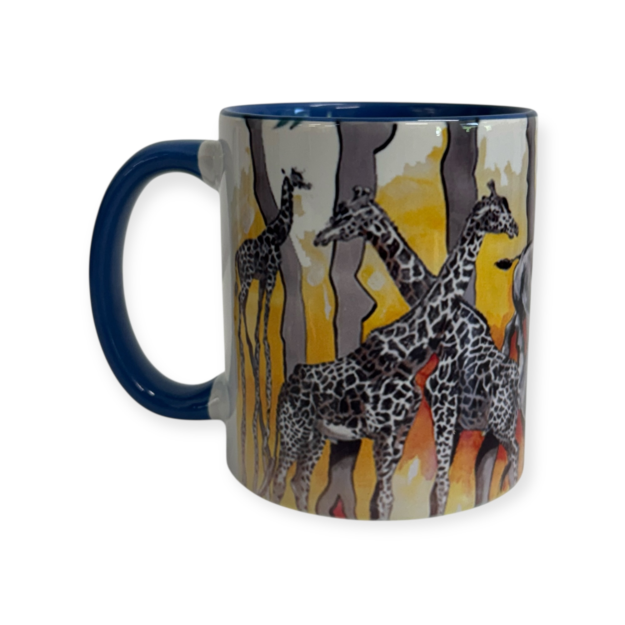 Porzellantasse "Giraffe¦Nashorn" blau Porzellantasse "Giraffe¦Nashorn" blau