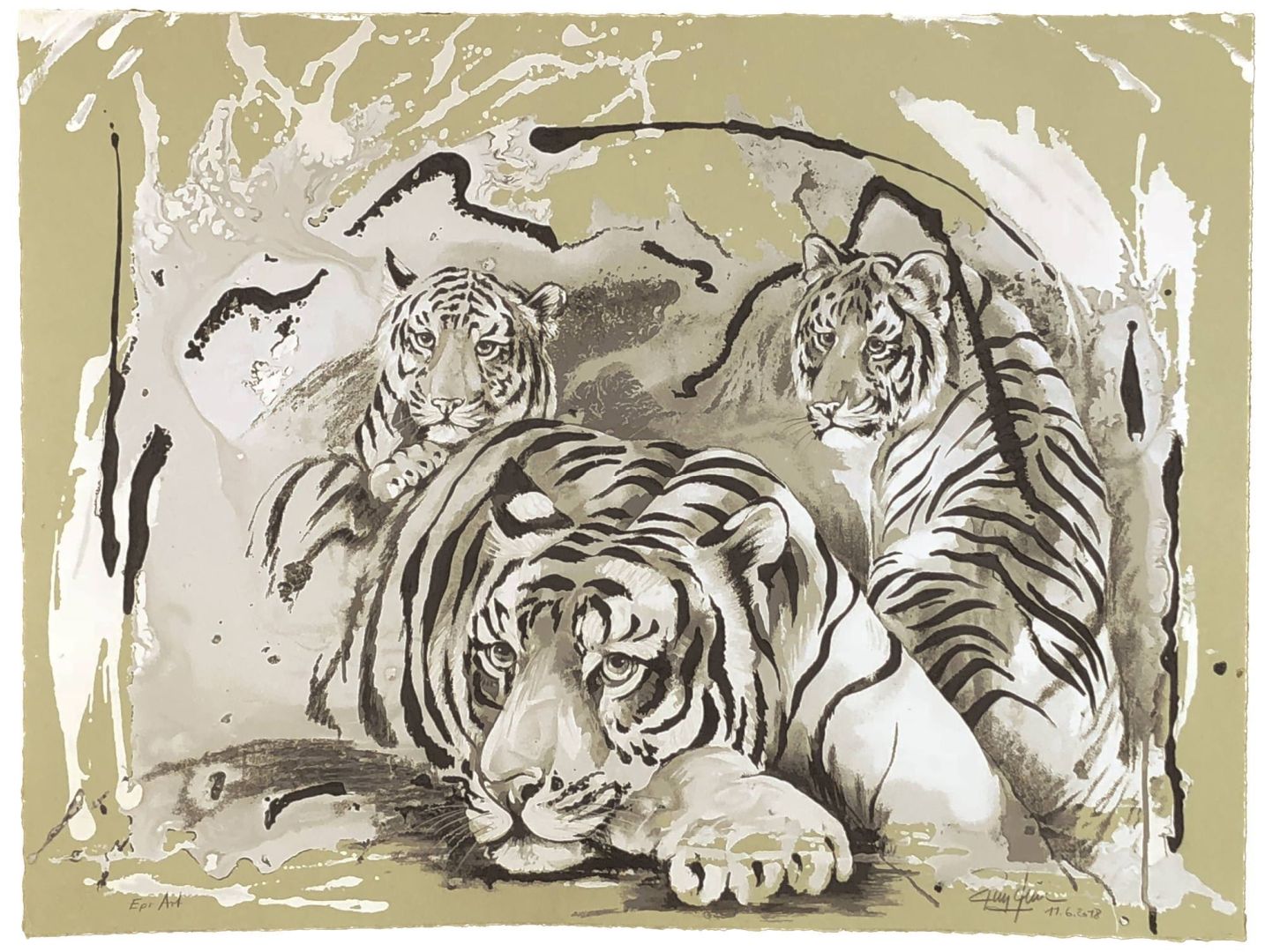Drei weisse Tiger