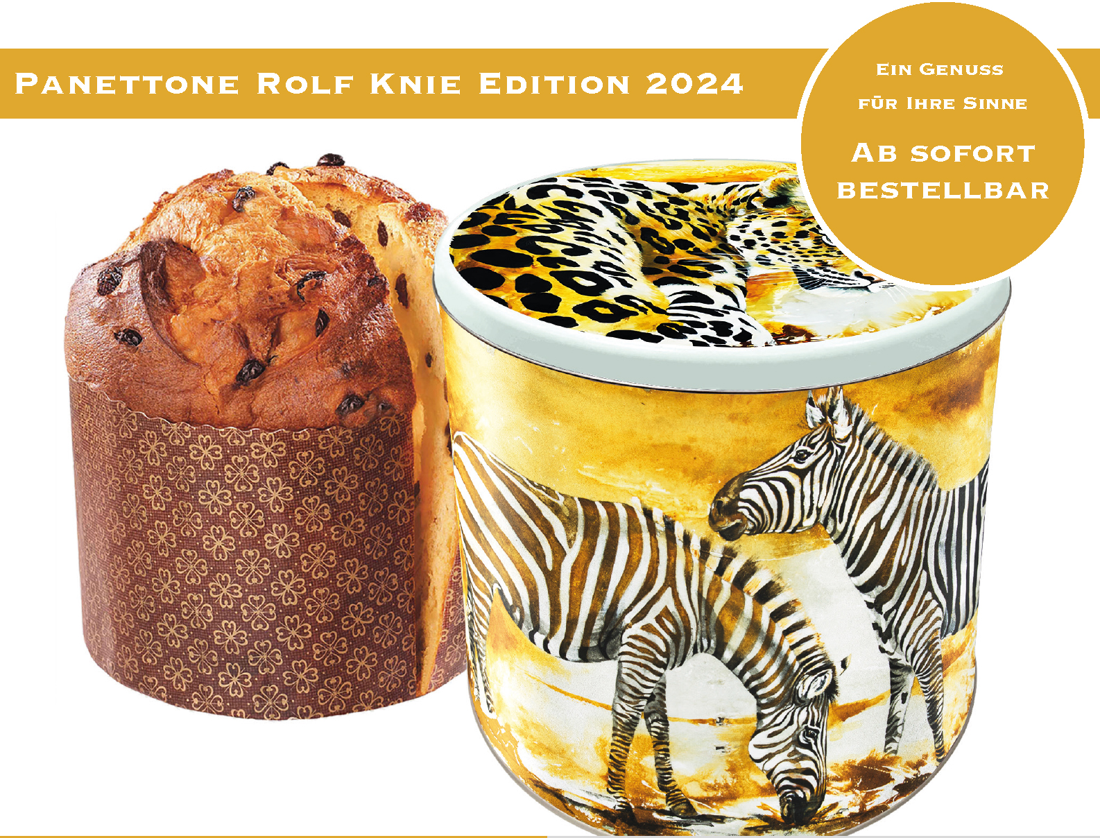 Künstlerdose "Zebra" Serie VIIII mit 1kg. Panettone. Nur noch wenige Exemplare