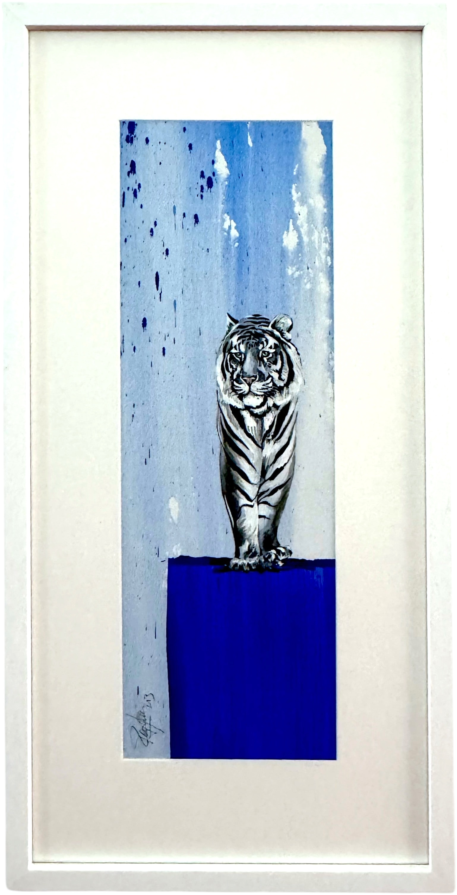 Tiger vor blau III
