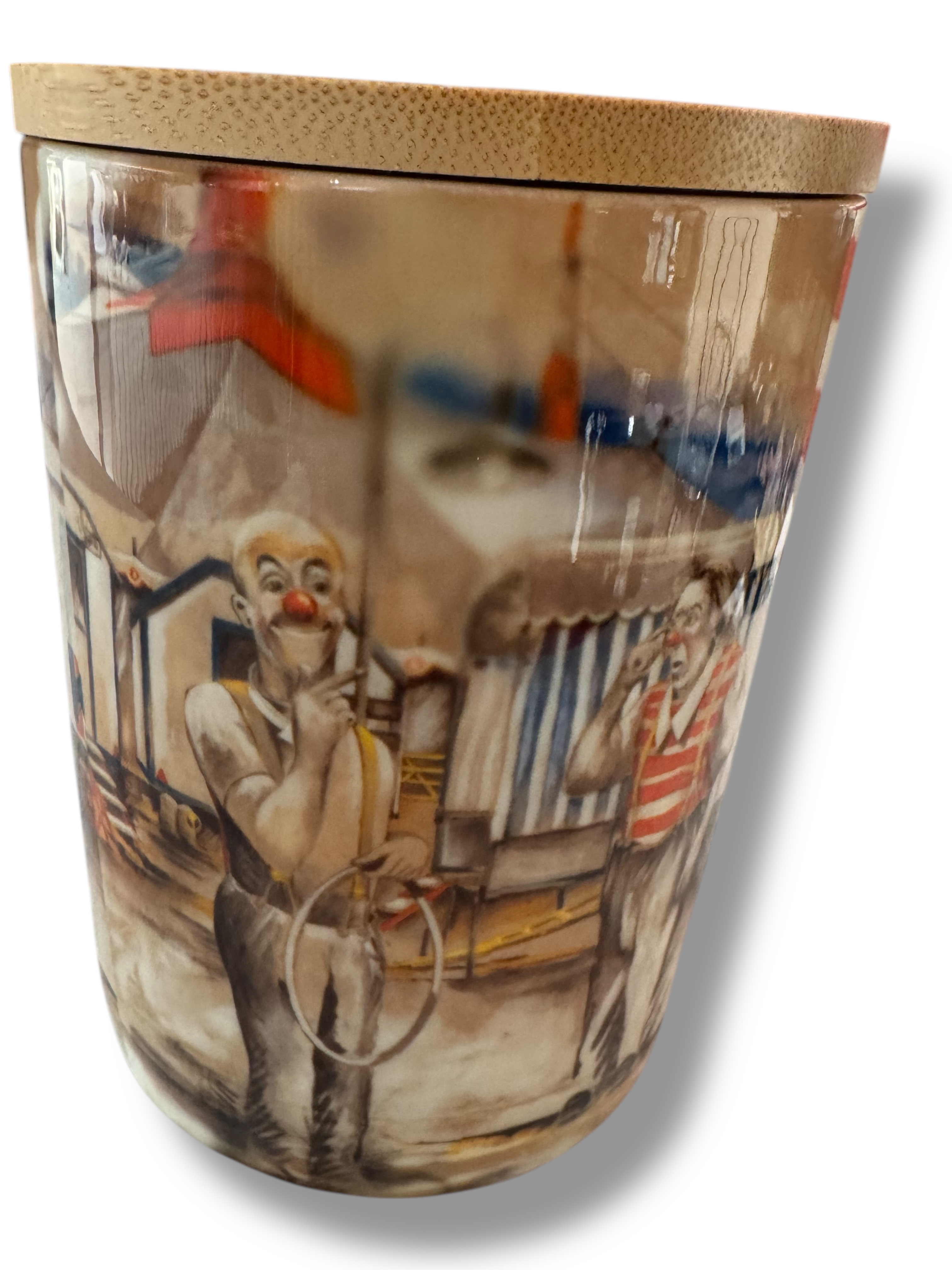 Porzellan Dose mit Deckel 750ml "Circus" Porzellan Dose mit Deckel 750ml "Circus"