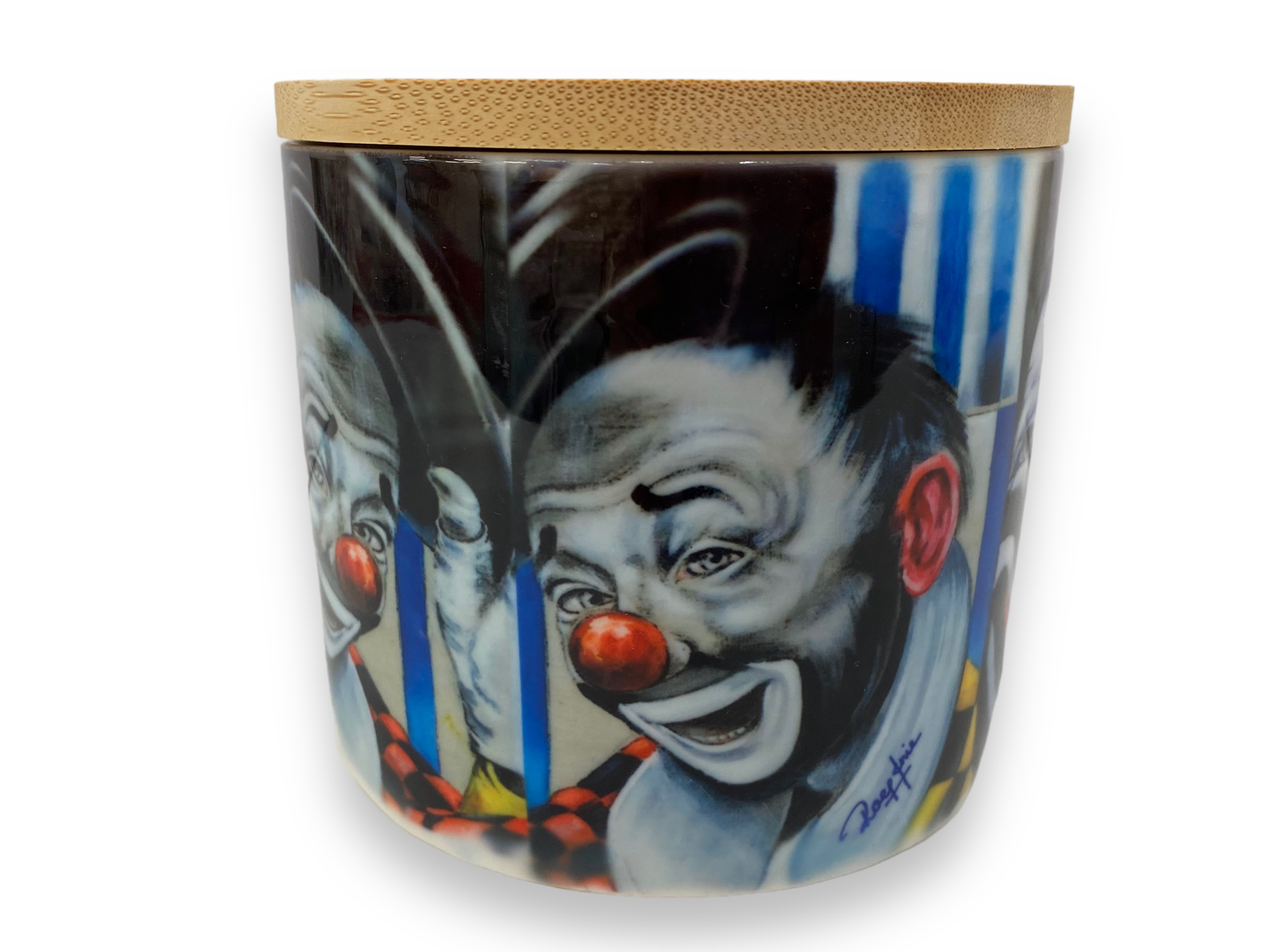 Porzellan Dose mit Deckel 480ml "Clown"