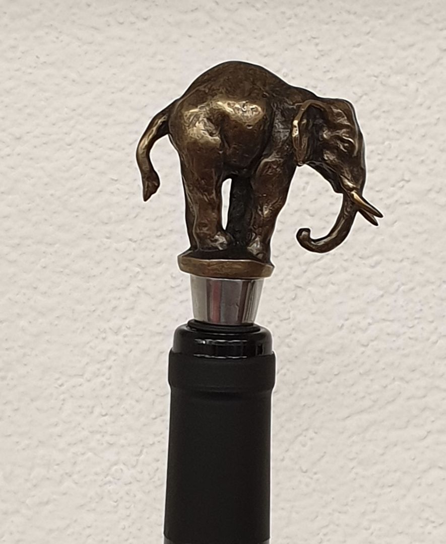 Weinflaschenverschluss Elefant Bronce. Nur wenige Exemplare