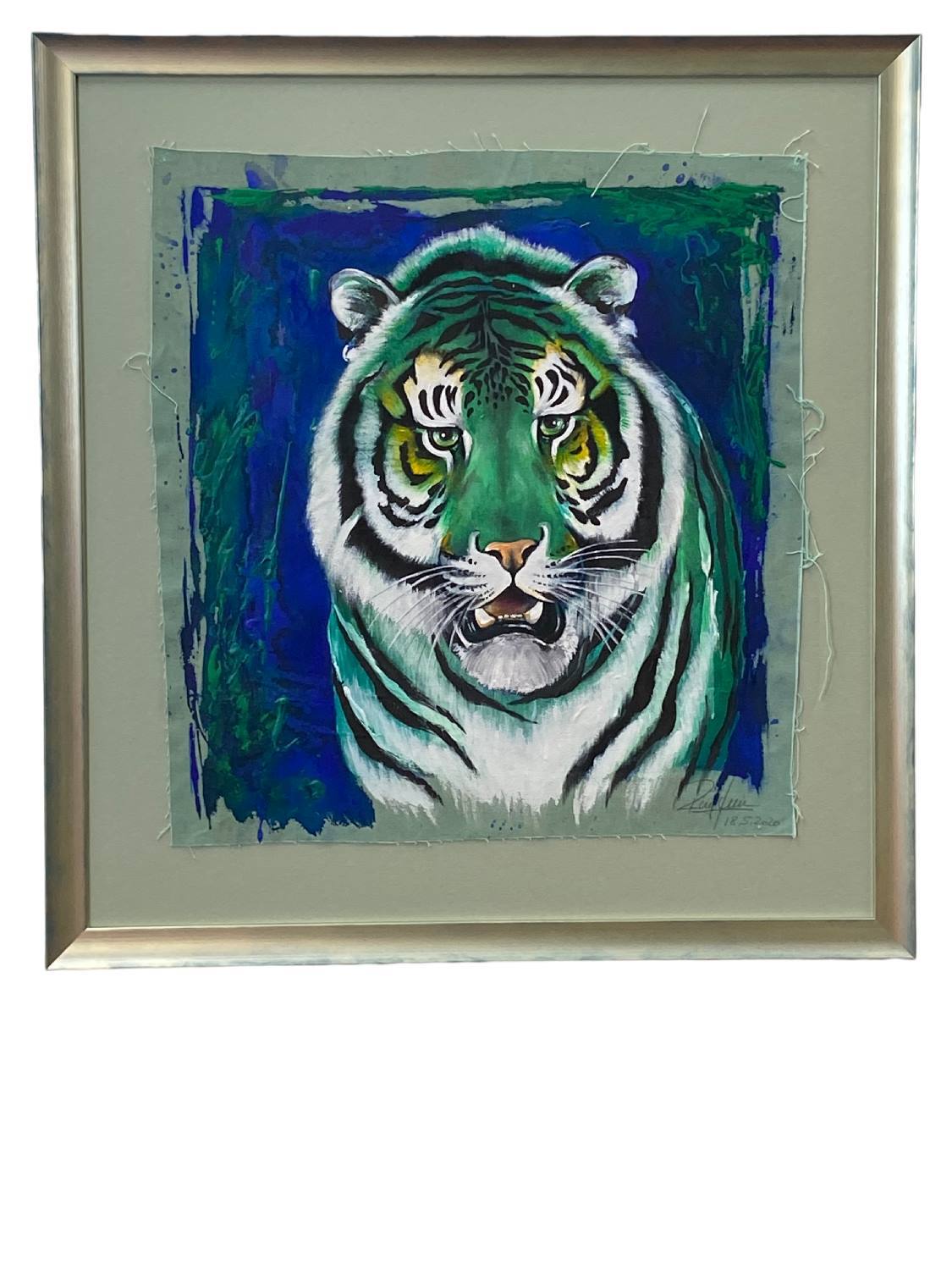Tiger blau-grün