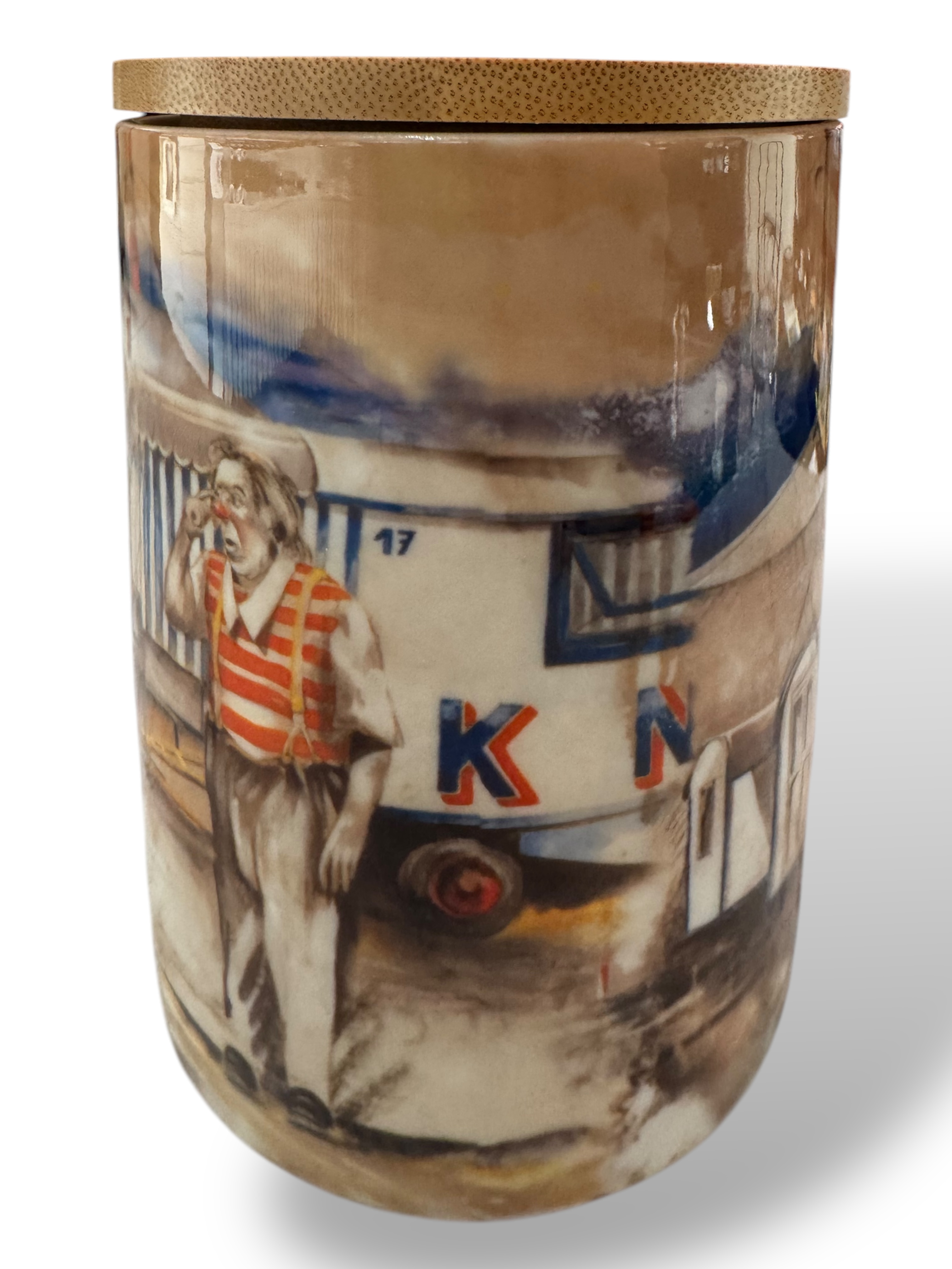 Porzellan Dose mit Deckel 750ml "Circus"