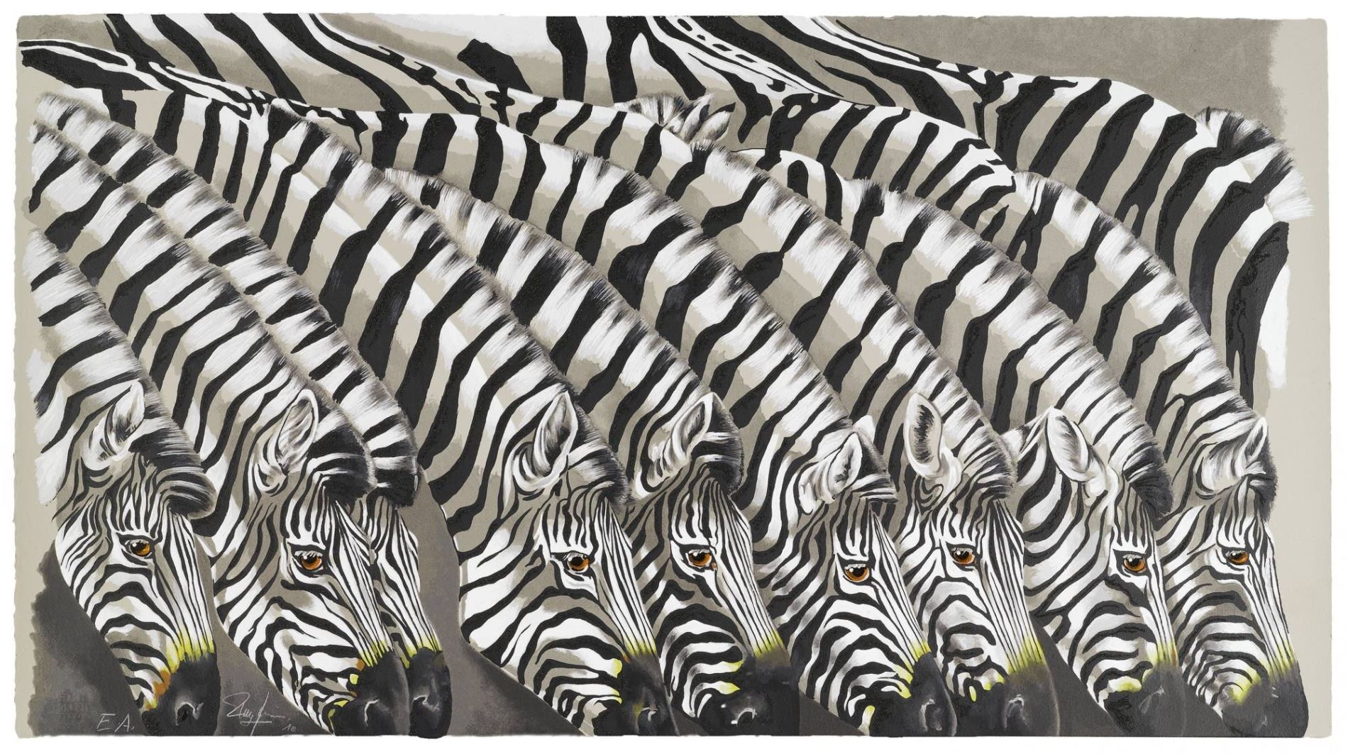 Zebras an der Tränke